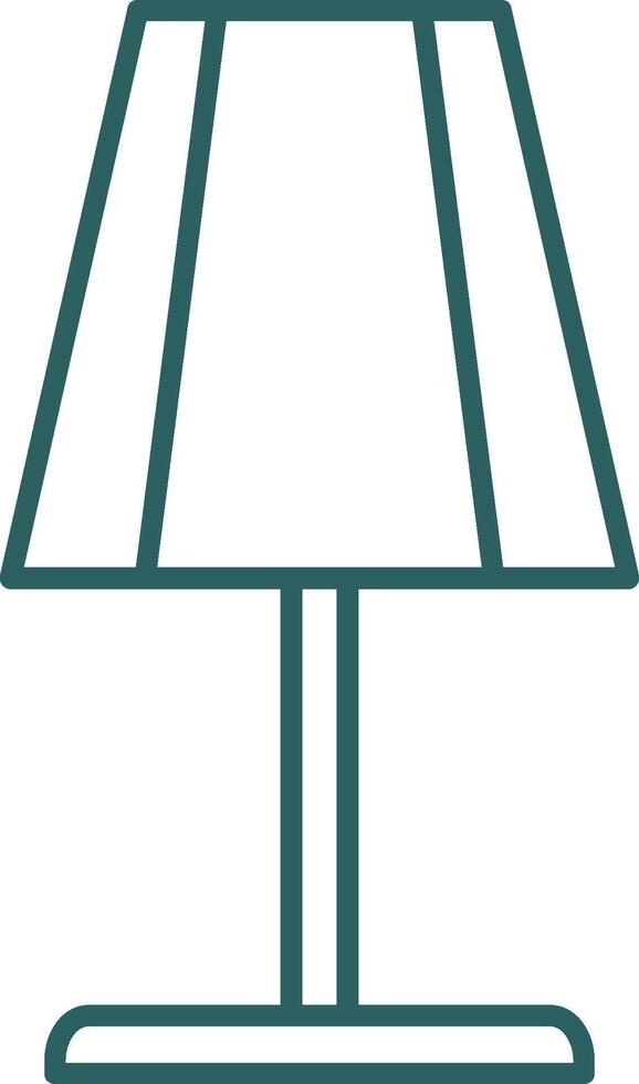 Table Lamp Line Gradient Round Corner Icon vector