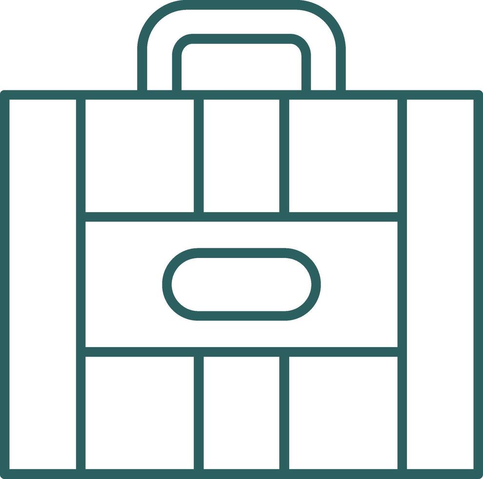 Suitcase Line Gradient Round Corner Icon vector