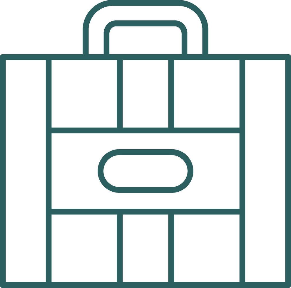 Suitcase Line Gradient Round Corner Icon vector