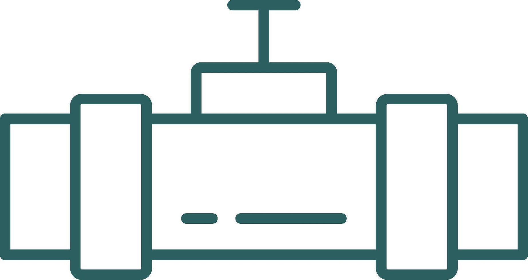 Pipe Line Gradient Round Corner Icon vector