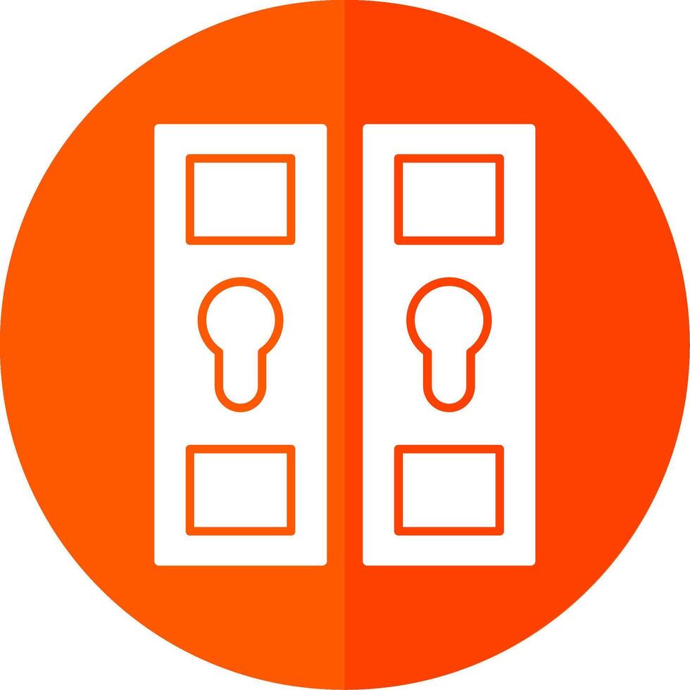 Locker Glyph Red Circle Icon vector