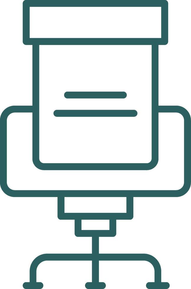 Seat Line Gradient Round Corner Icon vector