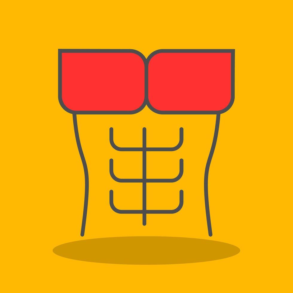 Six Pack Filled Shadow Icon vector