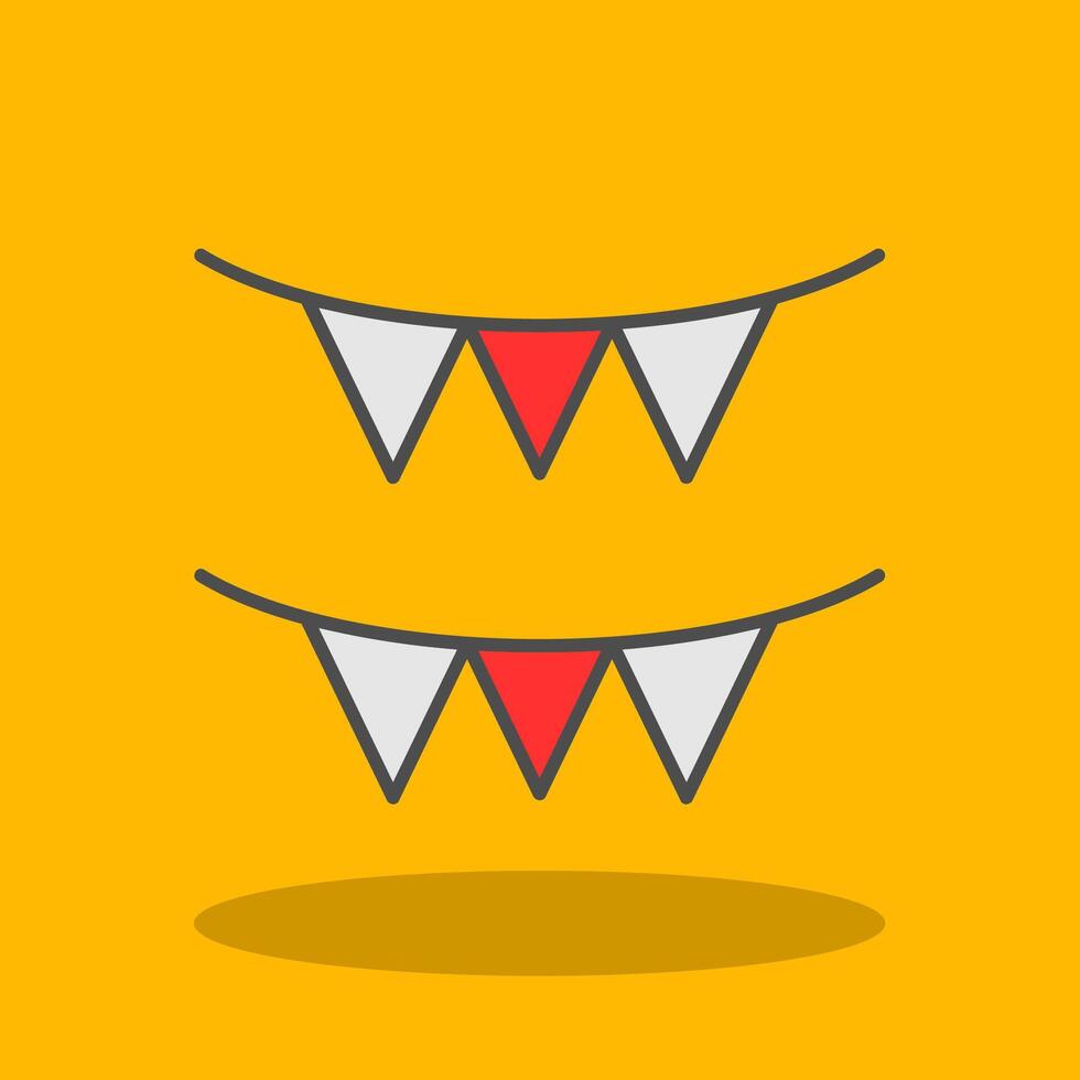 Garland Filled Shadow Icon vector