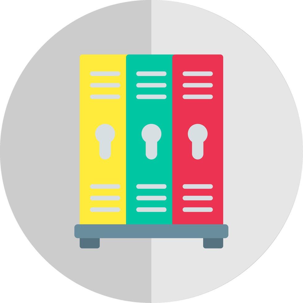 Lockers Flat Scale Icon vector