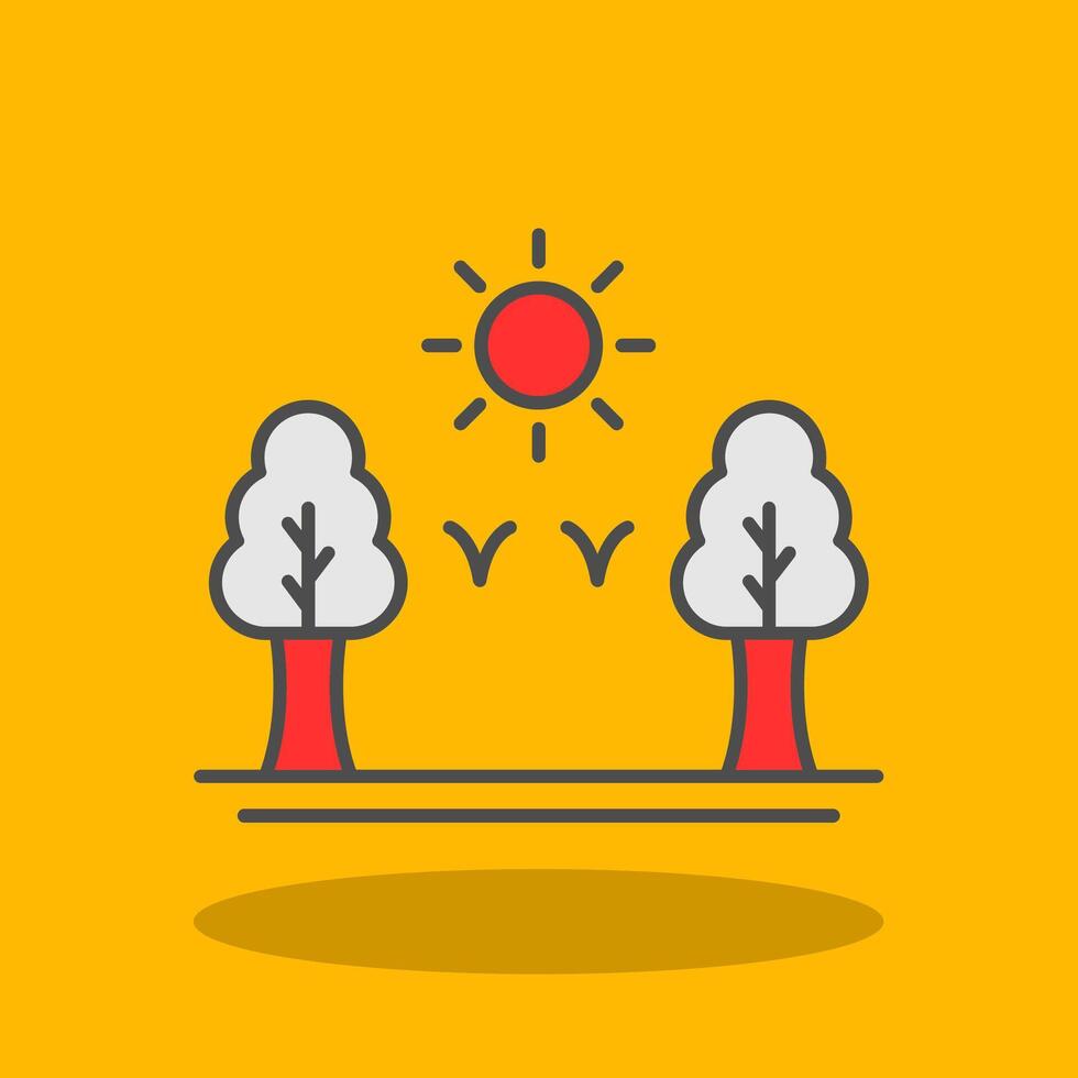 Forest Filled Shadow Icon vector