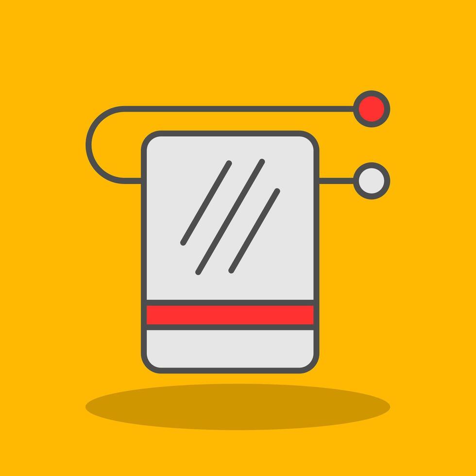 Towel Rack Filled Shadow Icon vector