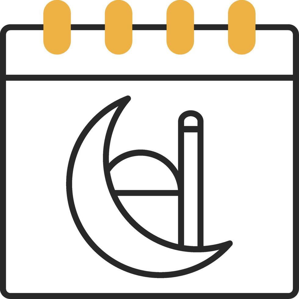 Calendar Skined Filled Icon vector