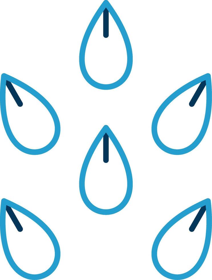 Seeds Line Blue Two Color Icon vector