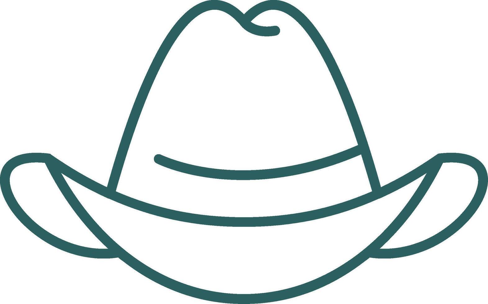 sombrero línea degradado redondo esquina icono vector