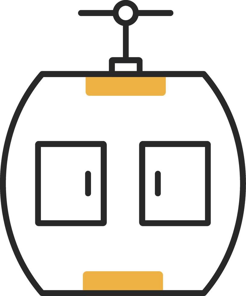 Gondola Skined Filled Icon vector