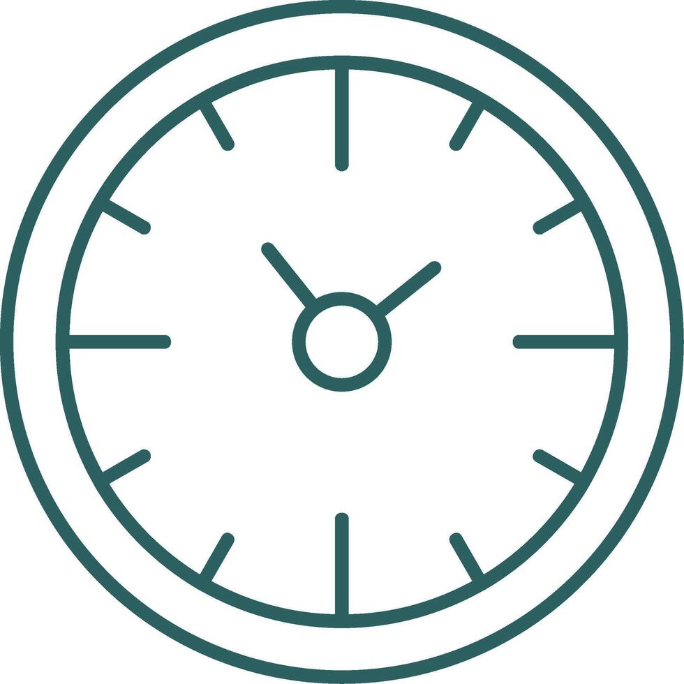 Clock Time Line Gradient Round Corner Icon vector