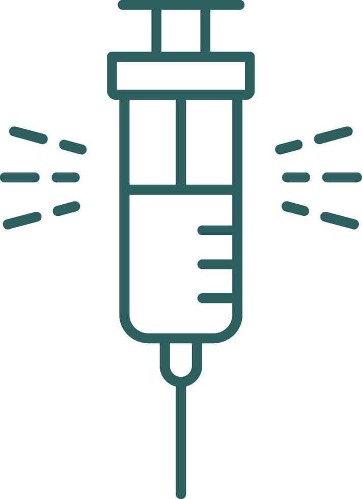 Syringe Line Gradient Round Corner Icon vector