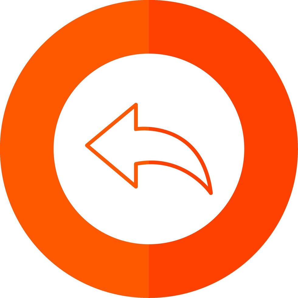 Previous Glyph Red Circle Icon vector