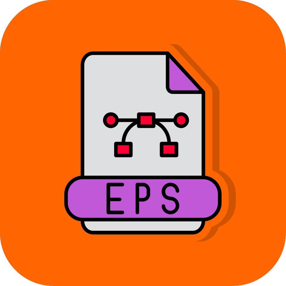 eps lleno naranja antecedentes icono vector