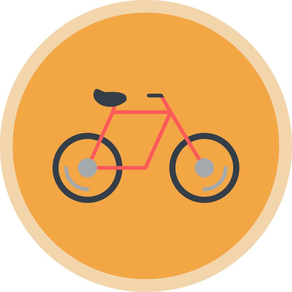 bicicleta plano multi circulo icono vector
