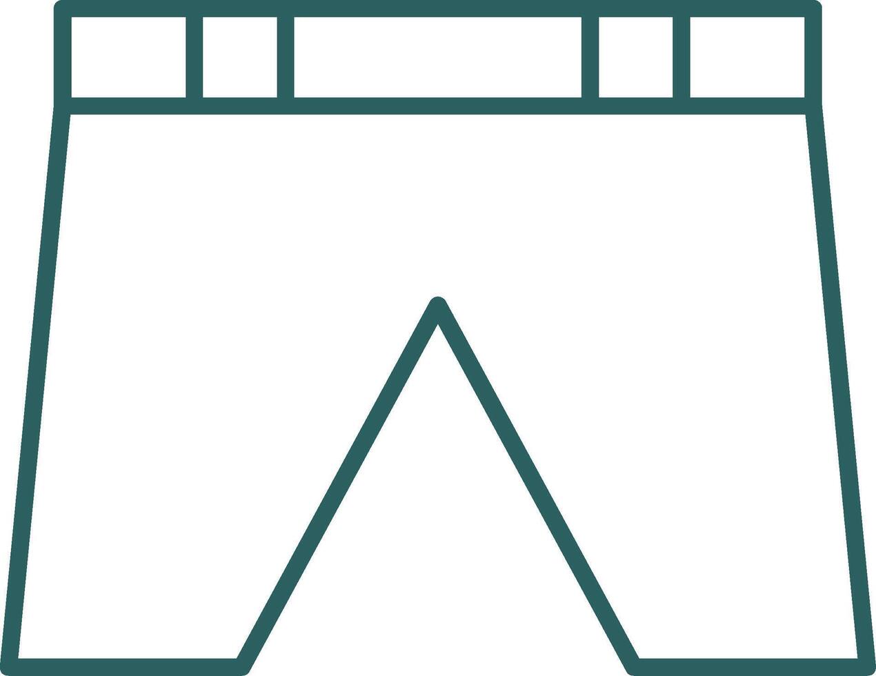 Shorts Line Gradient Round Corner Icon vector