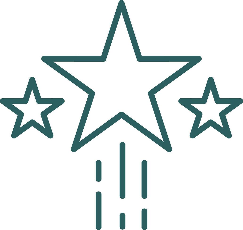 Star Line Gradient Round Corner Icon vector