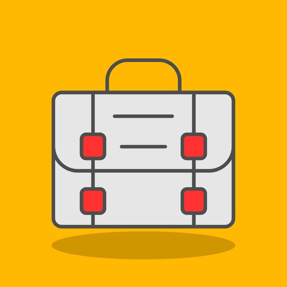 Briefcase Filled Shadow Icon vector