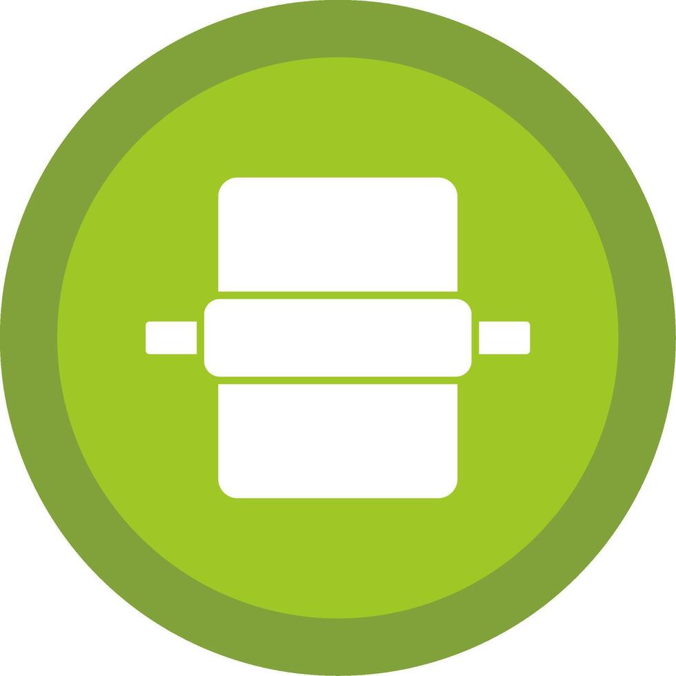 Dough Glyph Multi Circle Icon vector