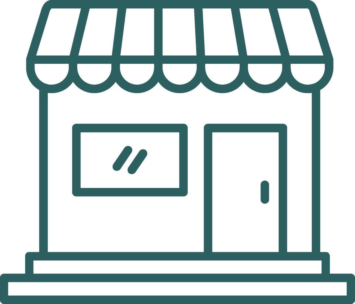 Shop Line Gradient Round Corner Icon vector