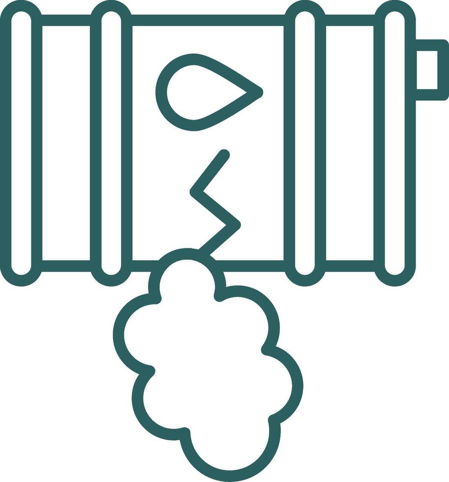 Oil Leak Line Gradient Round Corner Icon vector