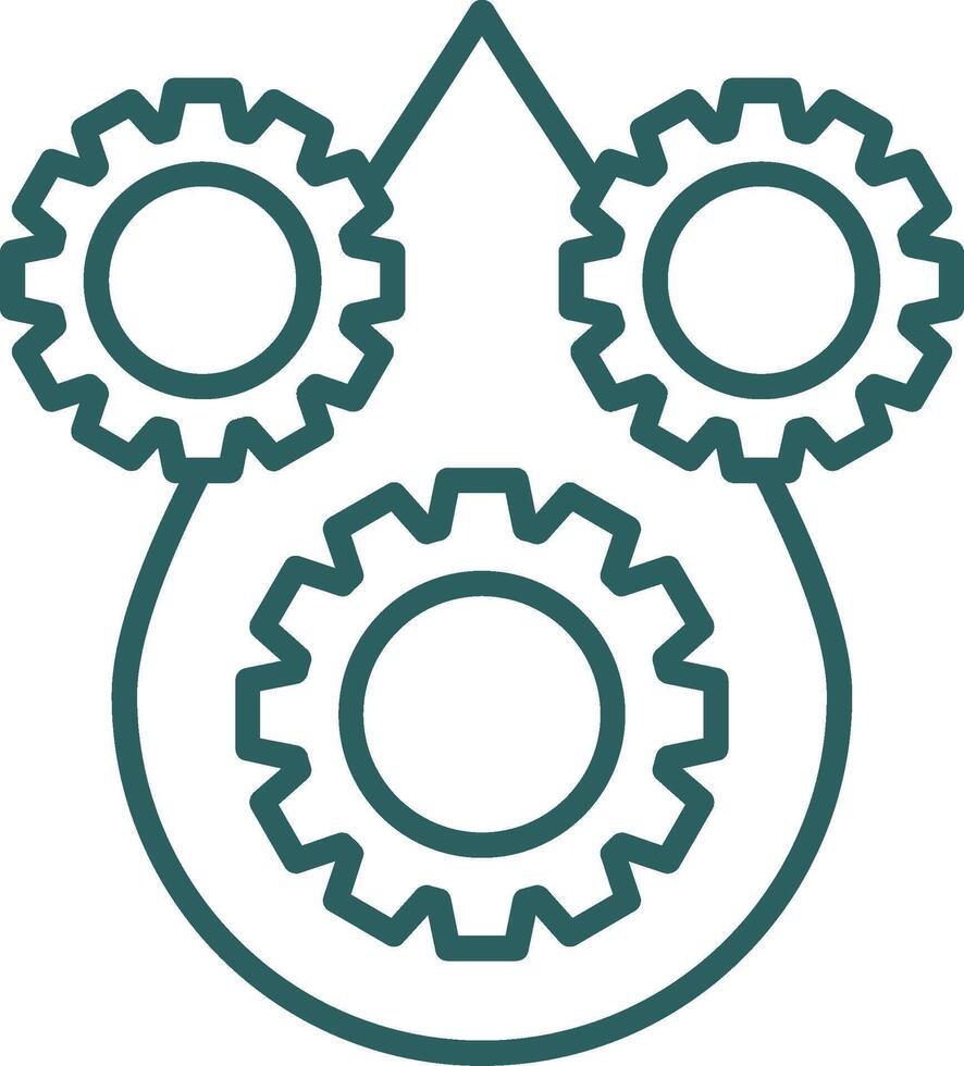 Lubricant Line Gradient Round Corner Icon vector