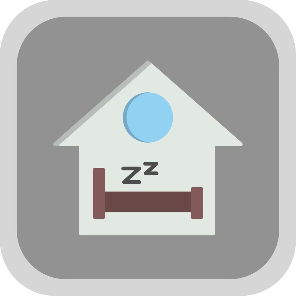 Sleep Flat Round Corner Icon vector