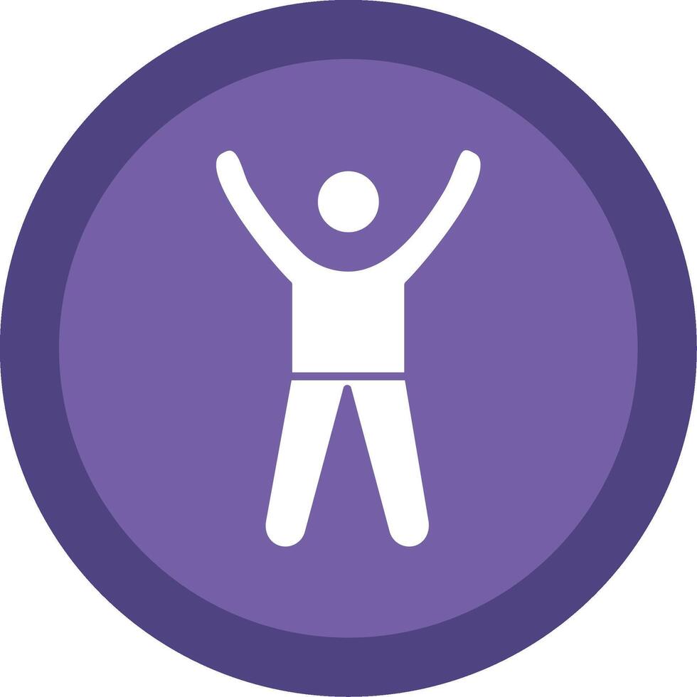 Cheer Up Glyph Multi Circle Icon vector