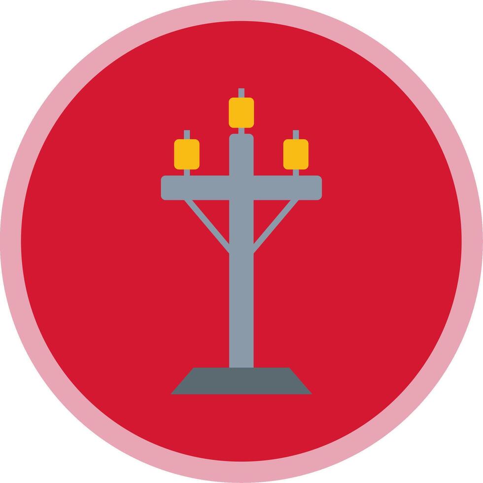 High Voltage Flat Multi Circle Icon vector