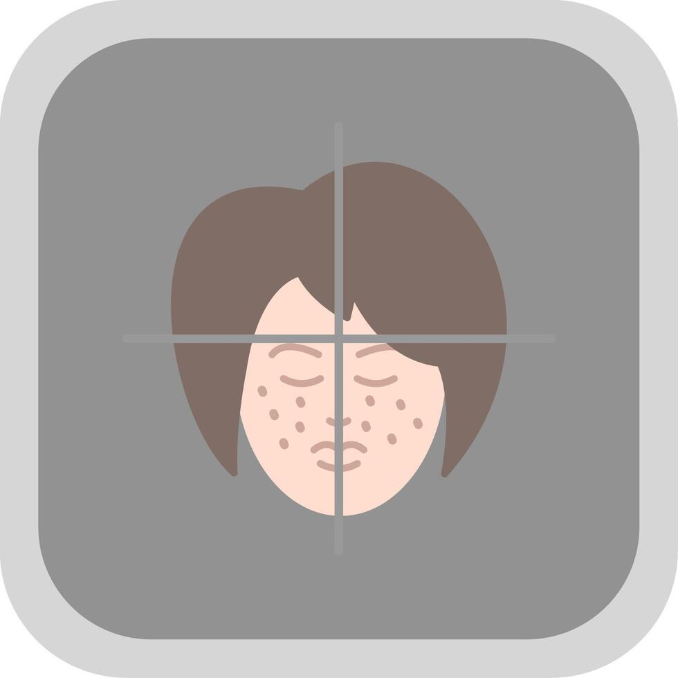 Face Treatment Flat Round Corner Icon vector