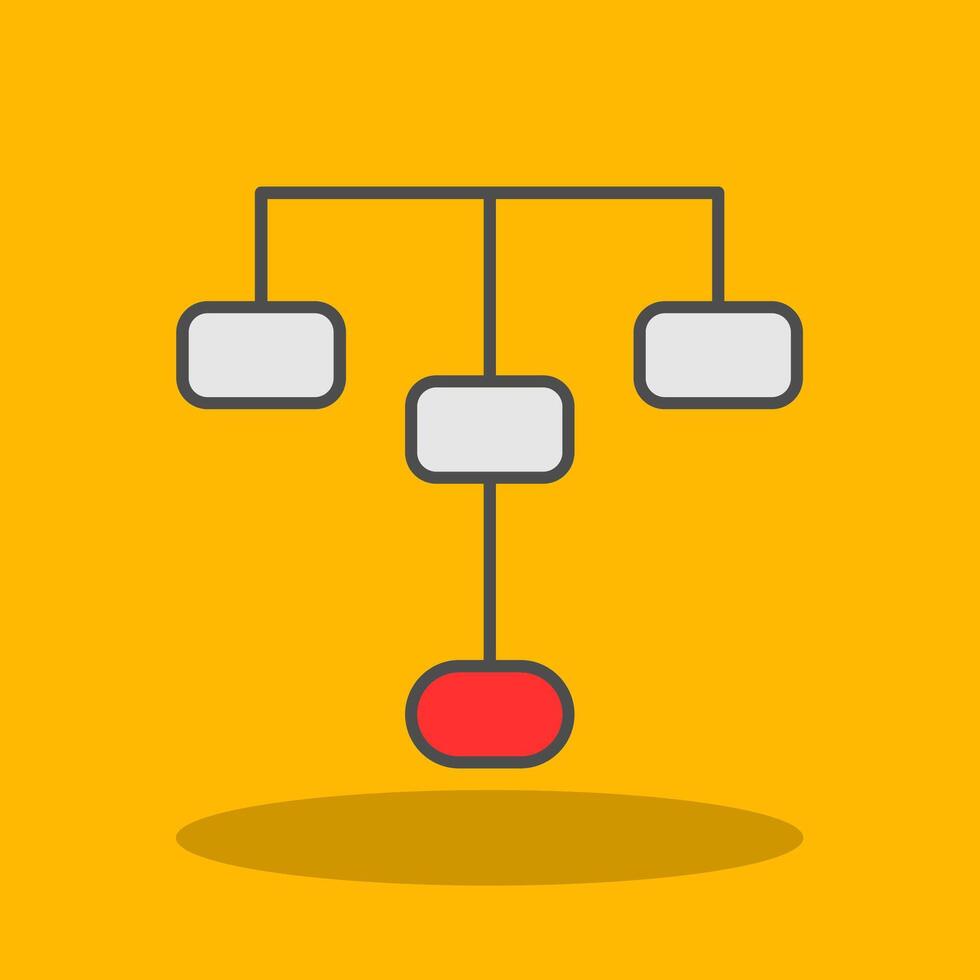 Hierarchical Structure Filled Shadow Icon vector