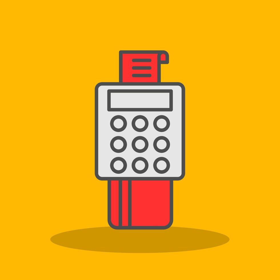 Bank Terminal Filled Shadow Icon vector