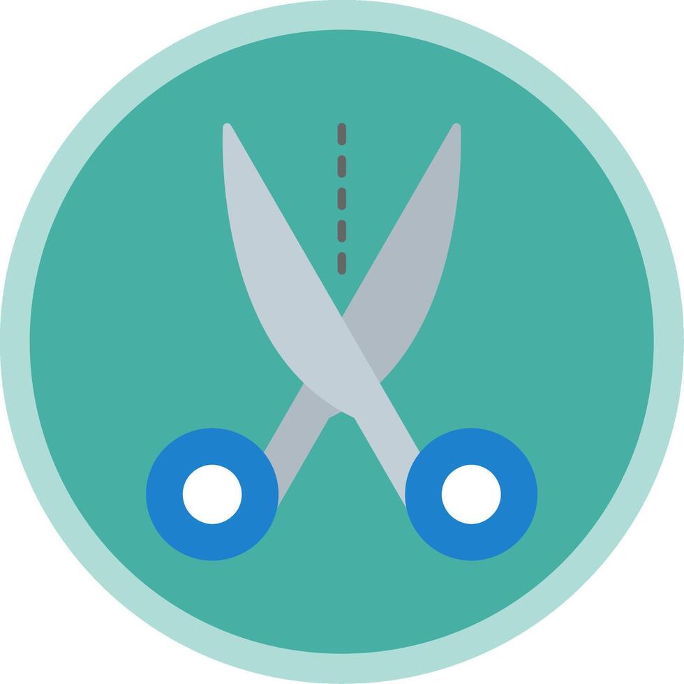 Scissors Flat Multi Circle Icon vector