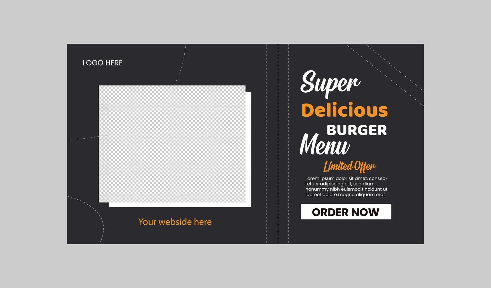 creative food web banner vector