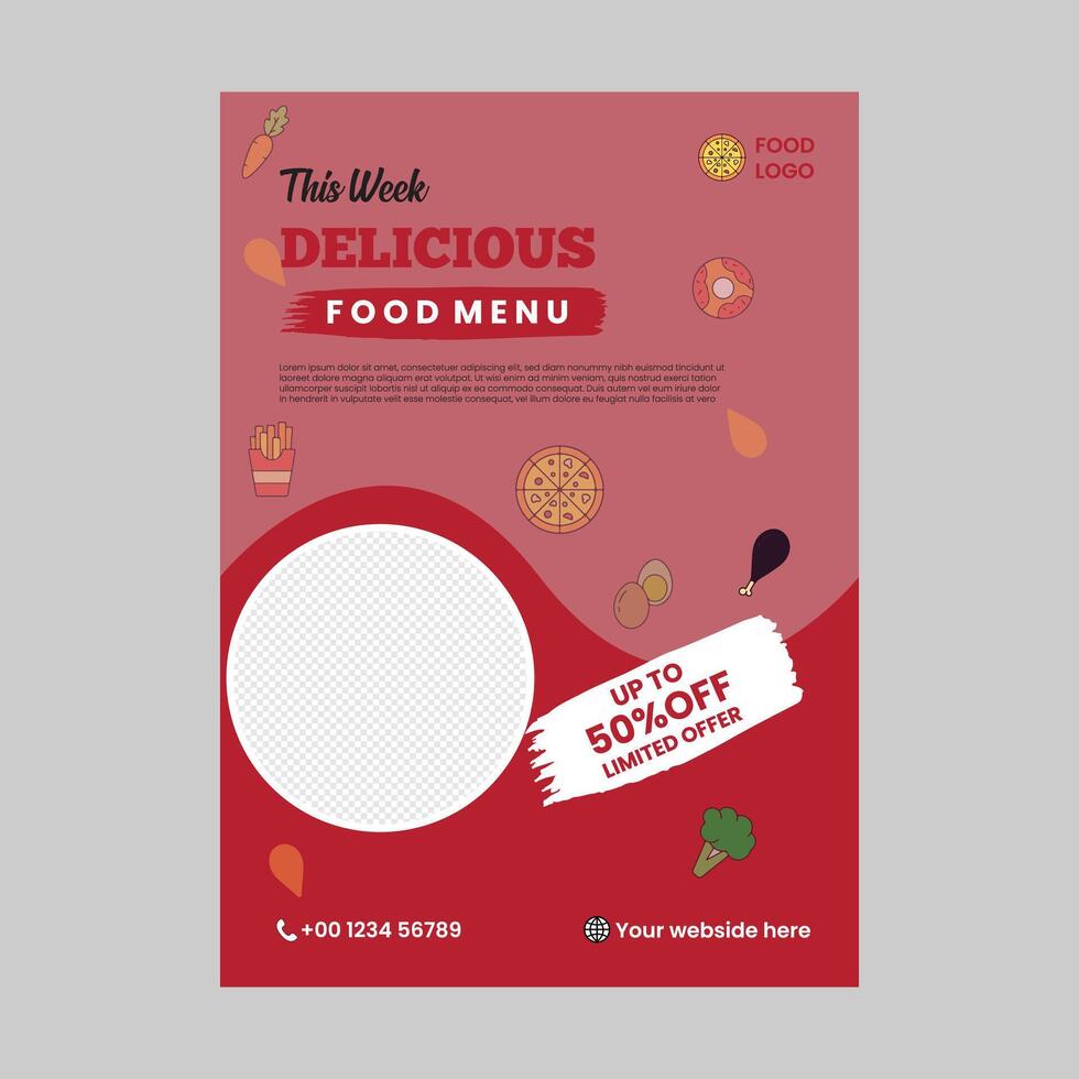 Creative food flyer vector