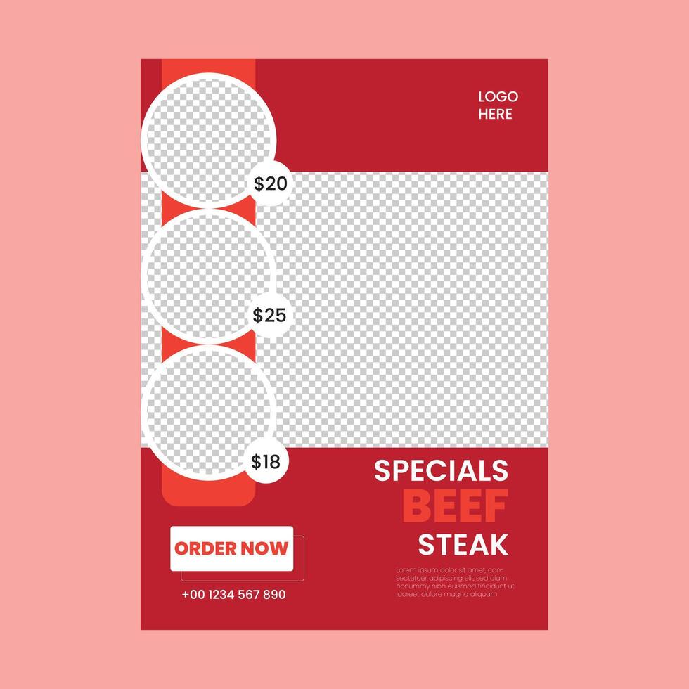 Creative food flyer vector