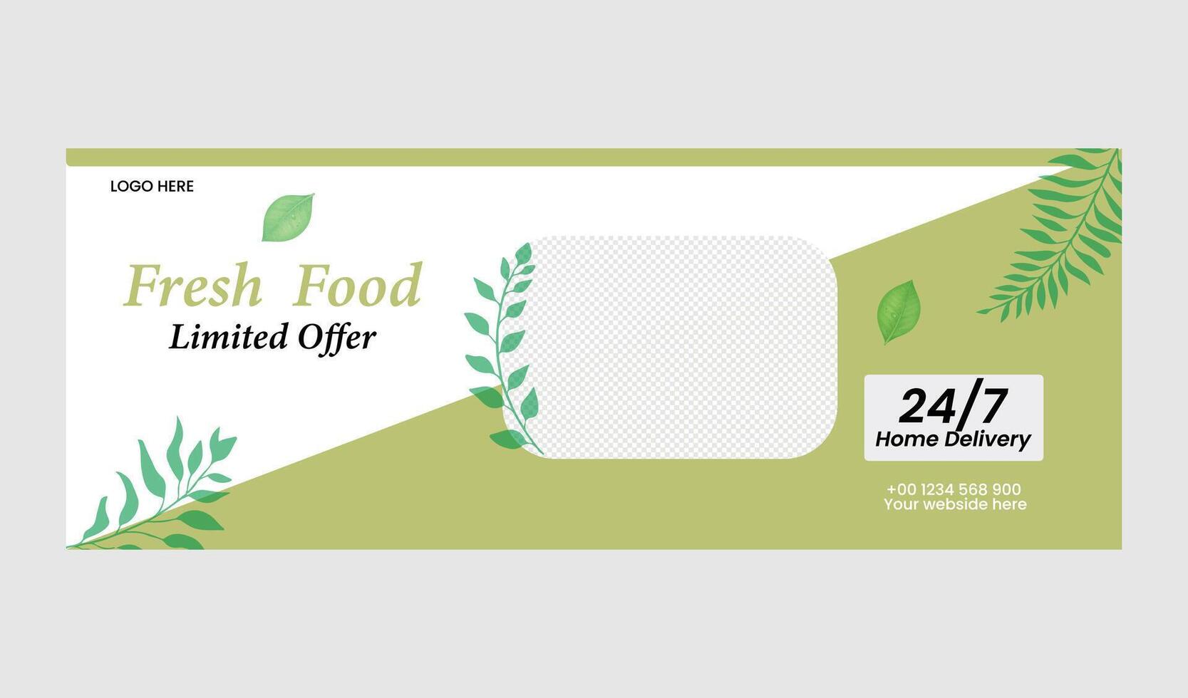 creative food web banner vector