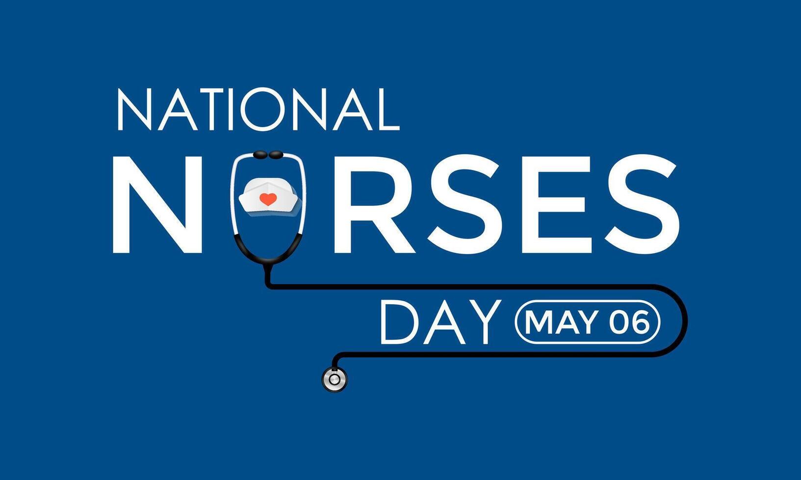 National Nurses week is observed in May 6 to 12 of each year. Thank Nurses . Banner poster, flyer and background design. illustration. vector