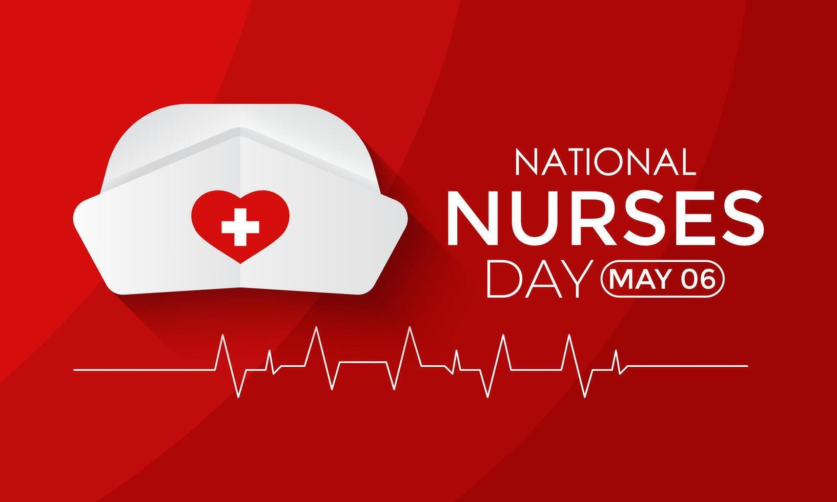 National Nurses week is observed in May 6 to 12 of each year. Thank Nurses . Banner poster, flyer and background design. illustration. vector