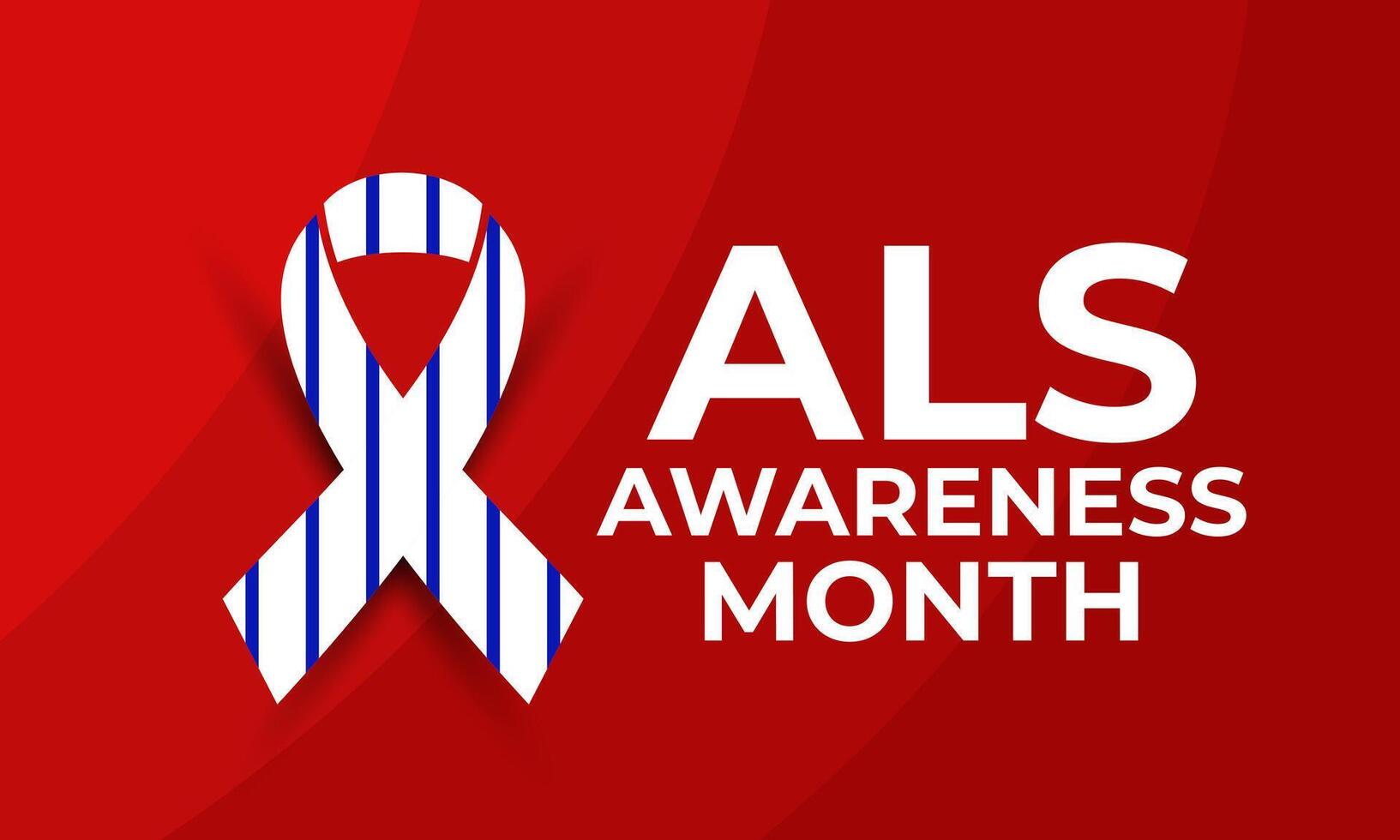 Als awareness month is observed each year in may. It's raise awareness of the disease, share stories from people living with ALS. Banner poster, flyer and background design. vector