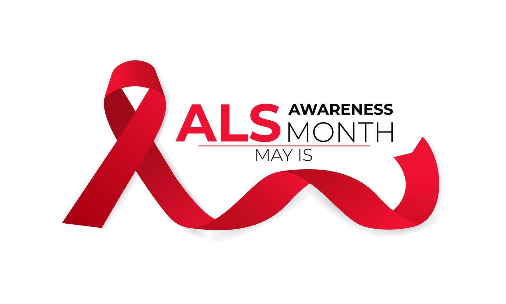 Als awareness month is observed each year in may. It's raise awareness of the disease, share stories from people living with ALS. Banner poster, flyer and background design. vector