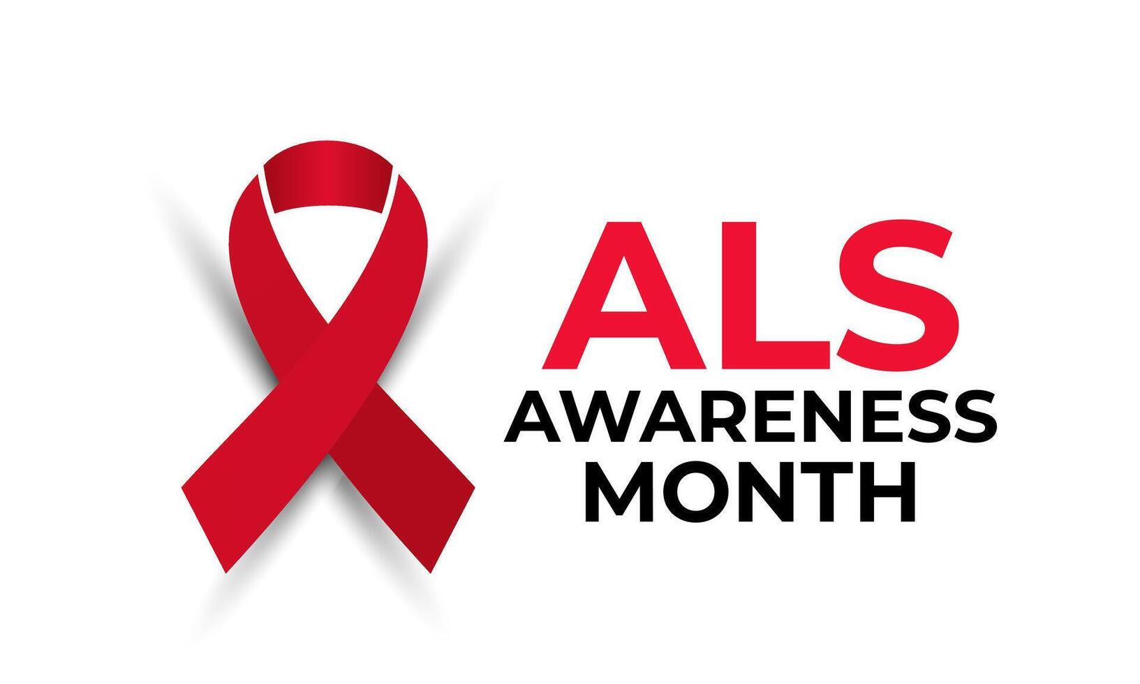 Als awareness month is observed each year in may. It's raise awareness of the disease, share stories from people living with ALS. Banner poster, flyer and background design. vector