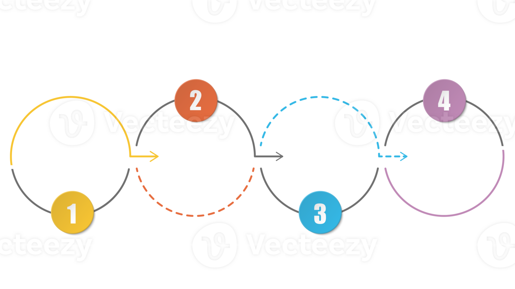 Infographic process design 4 options or steps. png