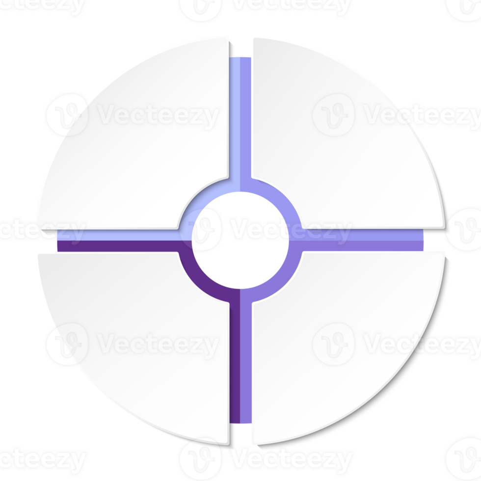 Blue tone circle infographic with 4 steps, process or options. Presentation slide template. Infographic layout design. png