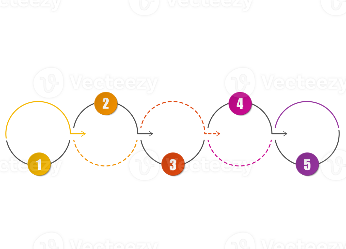 Infographic process design 5 options or steps. png