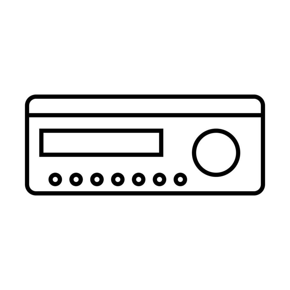 Car stereo icon on white background vector