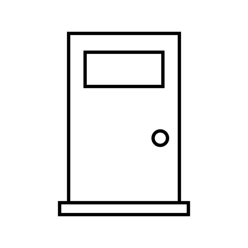 Door icon on white background vector