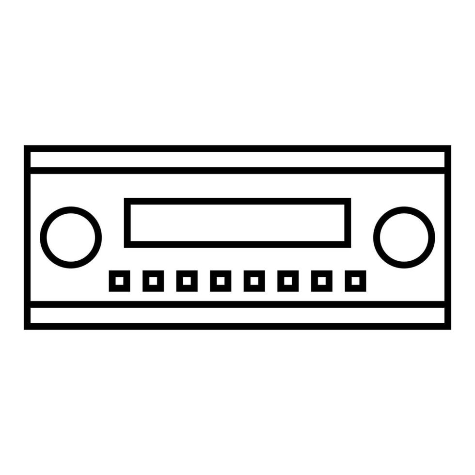 Car stereo icon on white background vector