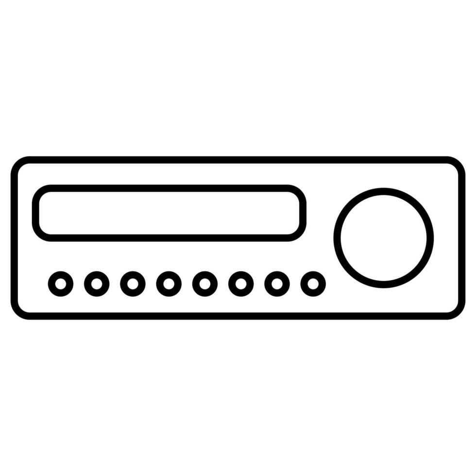 Car stereo icon on white background vector